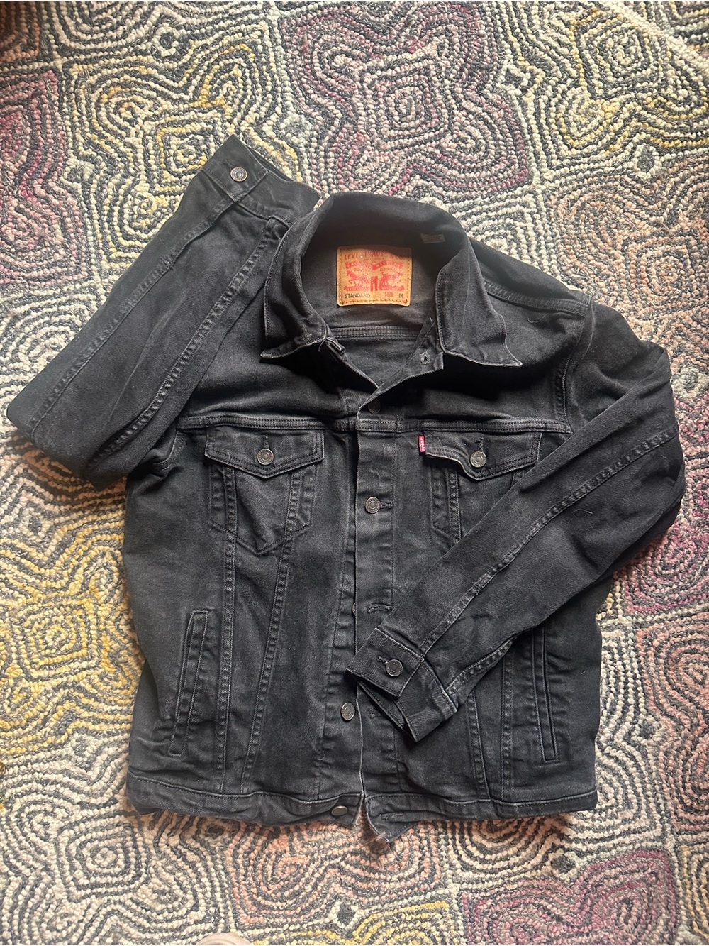 Levi's Black Classic Trucker Jacket M — Perfectly Worn In!